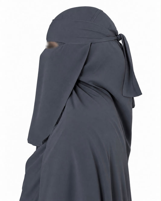 Single Niqab - Graphite
