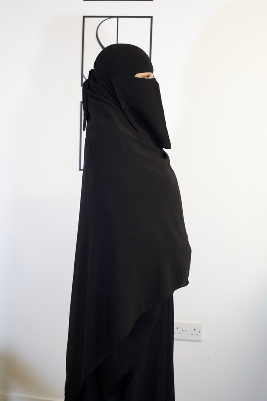 Single Niqab - Black